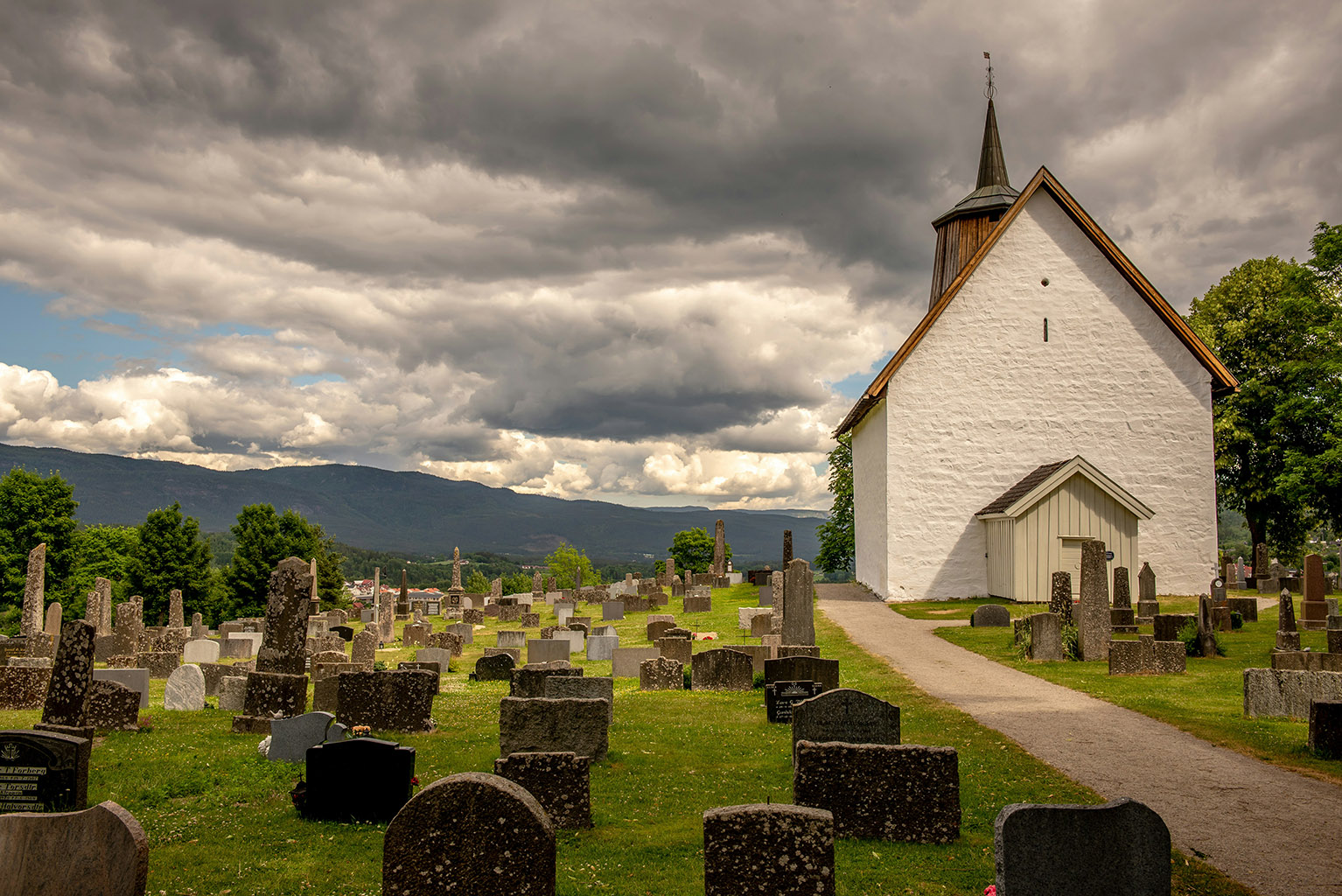 Photo of an old graveyard